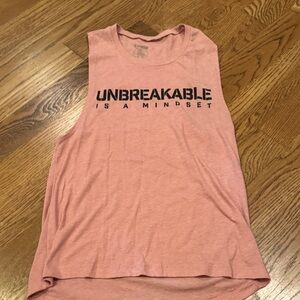 Unbreakable Mindset Pink Sleeveless Top